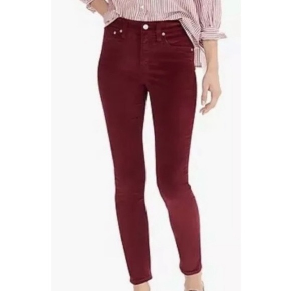 𝐉.𝐂𝐑𝐄𝐖 Velvet Skinny Jeans - Picture 1 of 9